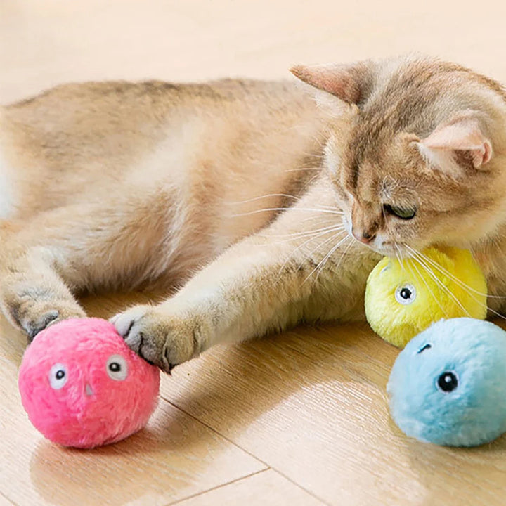 Interaktive katteplush-boller med dyrelyder Skanto