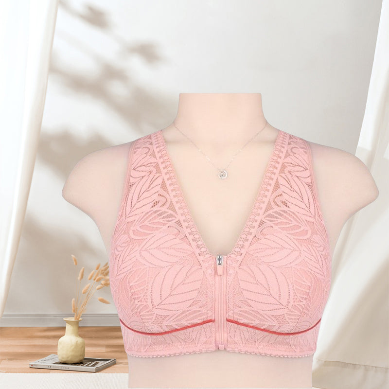 Skanto | Ensfarge Lacy Lingerie med Frontglidelås