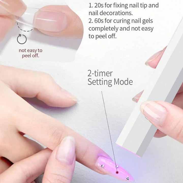 Skanto | Oppladbar UV Neglelamp med Portabel Holder