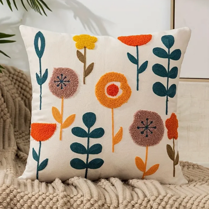 Dekorativ Pute FloraSoft – Dekorativ Blompute med Avtagbart Trekk | Skanto