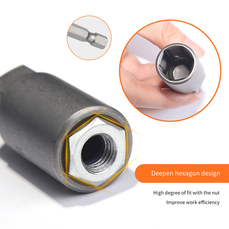 Skanto | Ekstra Dyp Hex Bit Socket Bolt Nut Driver Bit Sett