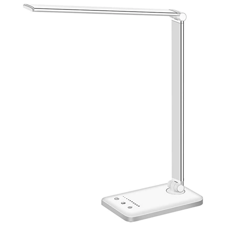 LED-Tae-lampe med USB-ladeport - 5 lysinnstillinger og Dimmae-belysningskontroll for skrivebord og leselampe