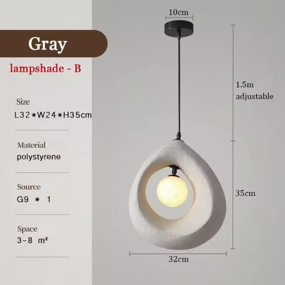 Skanto | Japansk Wabi Sabi Pendellampe med Minimalistisk Design