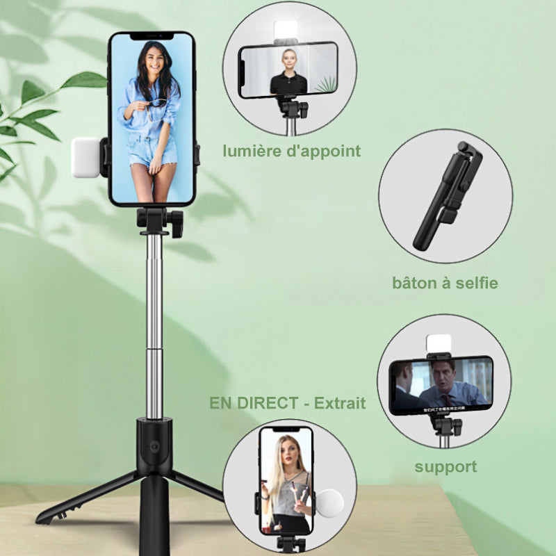 Bærbar Bluetooth Mobilholder 6 i 1 | Skanto