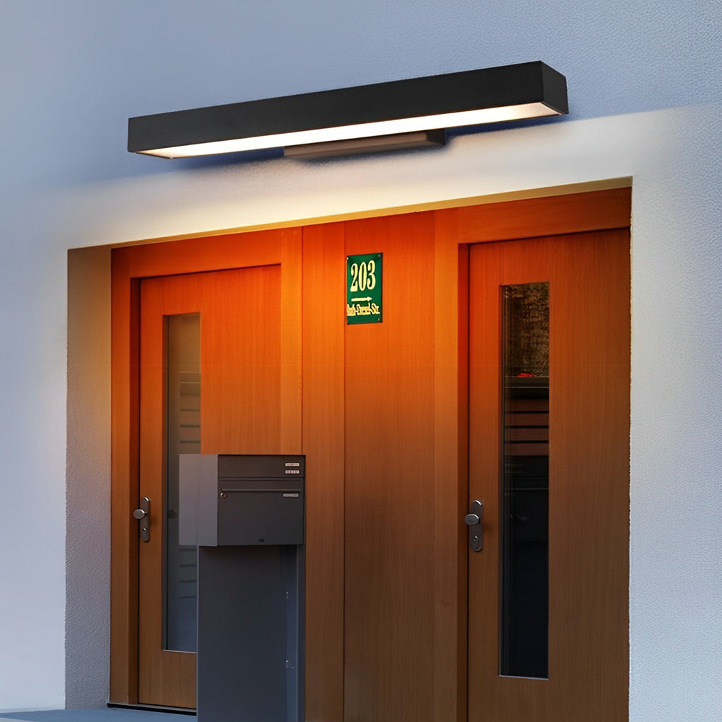 Moderne LED-vegglampe med bevegelsessensor og svart hus