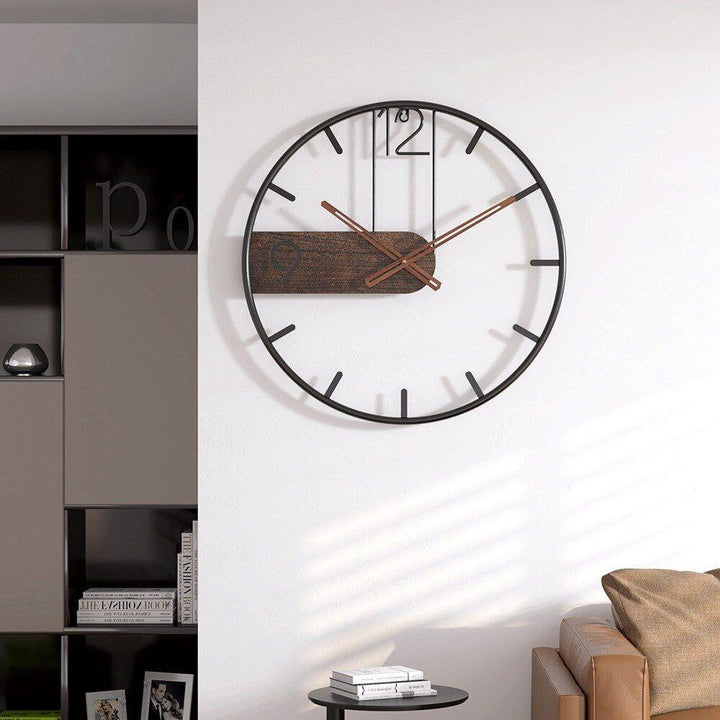 GrandeTime Klok - Moderne stor rund metallveggklokke | Skanto