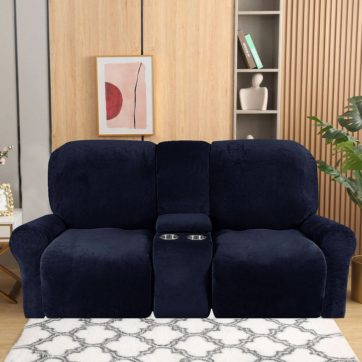 Skanto | 2-seters Recliner Sofa Deksel med Koppholdere – Velvet Plush