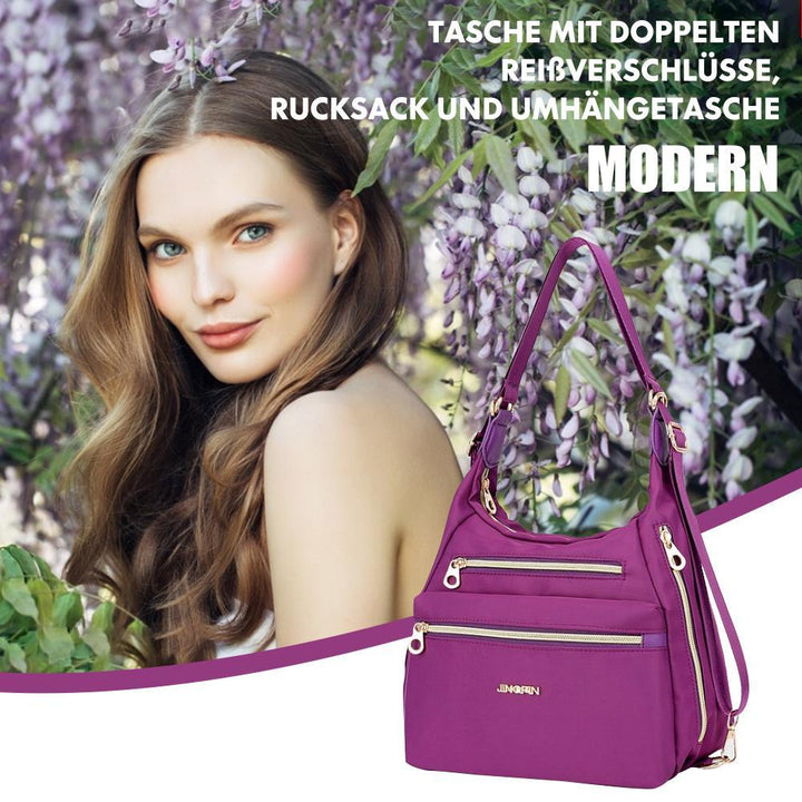 Bag med doble glidelåser, ryggsekk, håndveske og crossbody-veske | Skanto