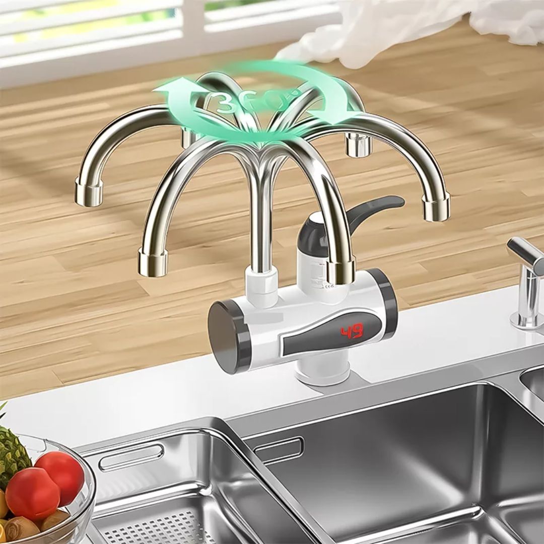 AquaSwift | Instant varmtvannstap – tankløs design – kompakt energieffektiv enhet – ideell for kjøkken og bad Skanto