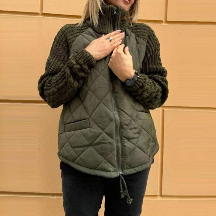 Skanto | Solid Color Høy Krage Glidelås Kåpe