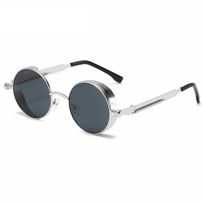 Runde Vintage-Sonnenbrille med UV400-Schutz og Retro-Design