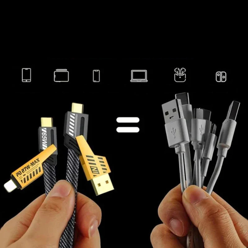4 i 1 PD 65W Rasklade Kabel🔥Kjøp 2, få 1 gratis🔥 | Skanto
