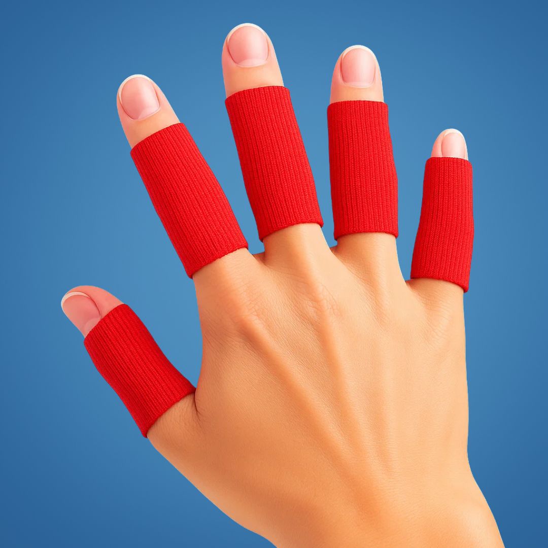 FlexiGuard | Fingerbeskyttelsessleeves – Skadeforebygging – Pustende tettsittende passform - Holder sår og bandasjer på plass – Sport og daglig komfort Skanto