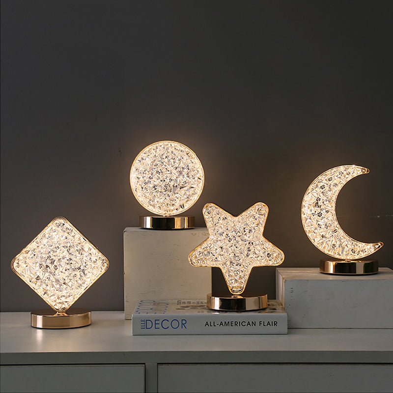 Star Moon Metal Table Lamp | Skanto