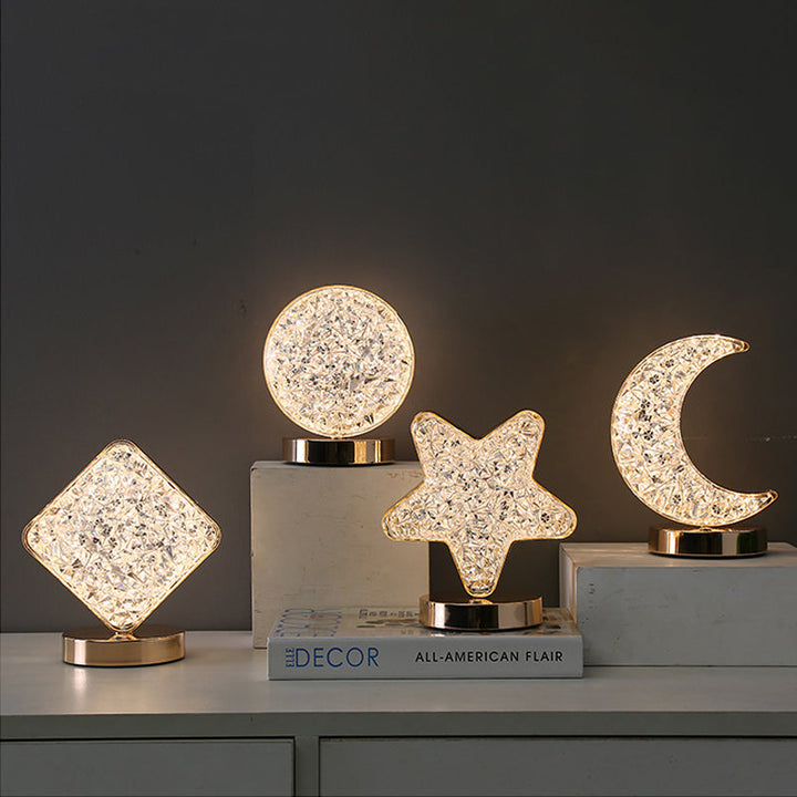 Star Moon Metal Table Lamp | Skanto