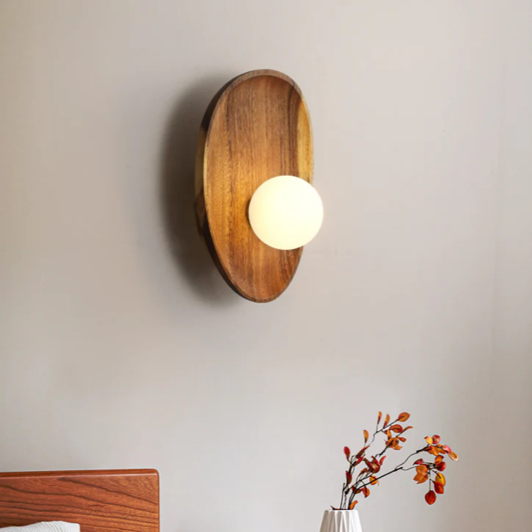 Skanto | Naturlig Tre LED Vegglampe