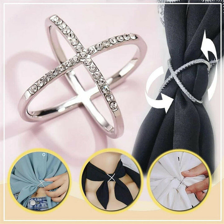 Skjerf Loop Ring Rhinestone Inngjelt | Skanto