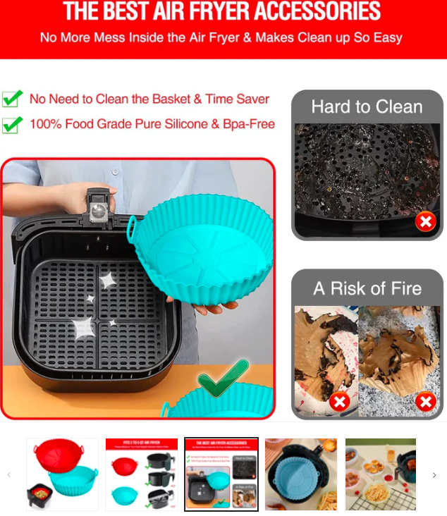 Skanto | Silikon Air Fryer Tray