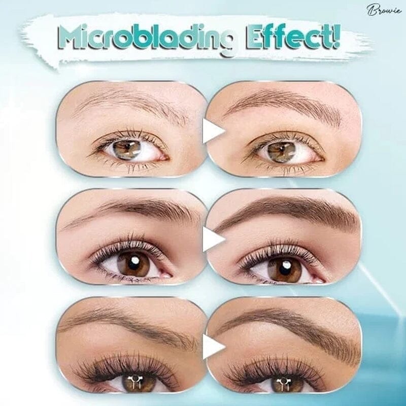 Skanto | 3D vanntett Microblading brynspenn 4 gaffeltipper tatoveringspenn