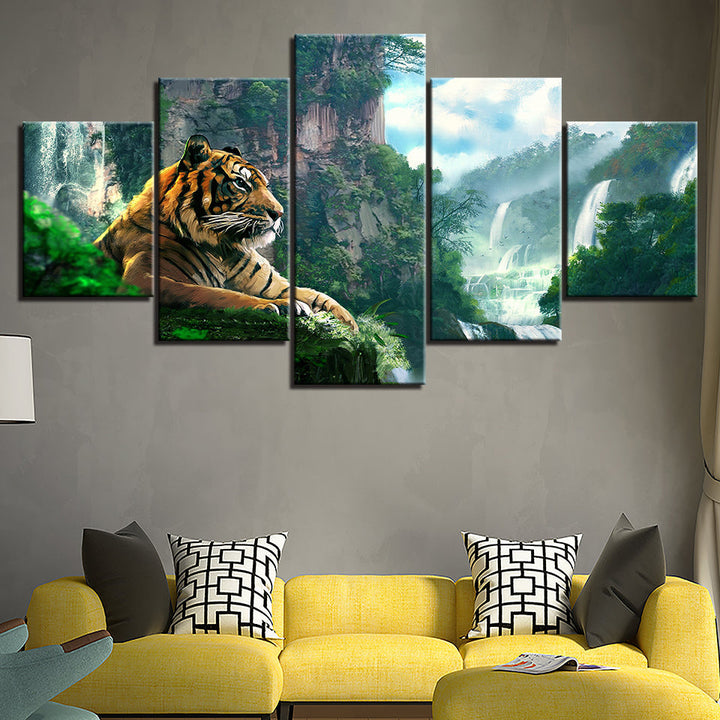 Tiger - Lærred Veggkunst Maleri