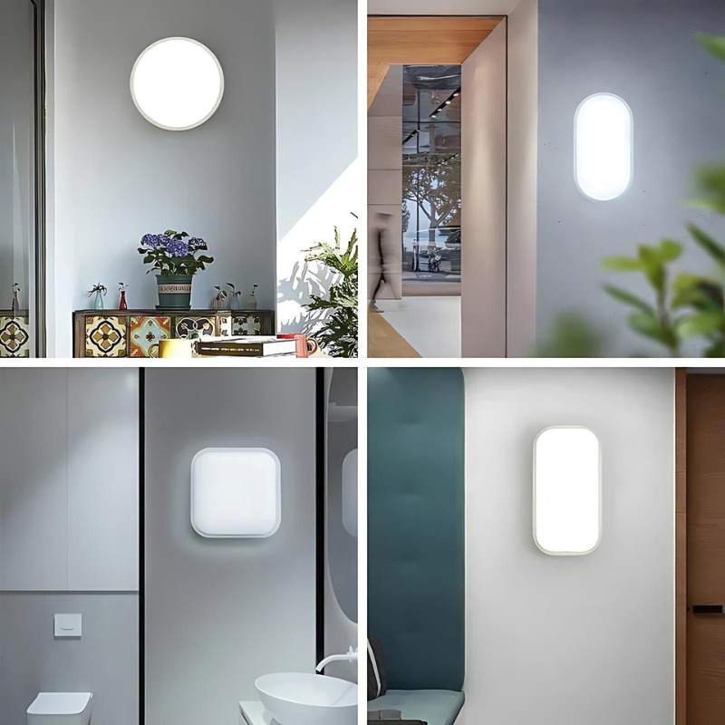 Fuktresistent LED-vegglys med moderne design for utendørsområder | Skanto