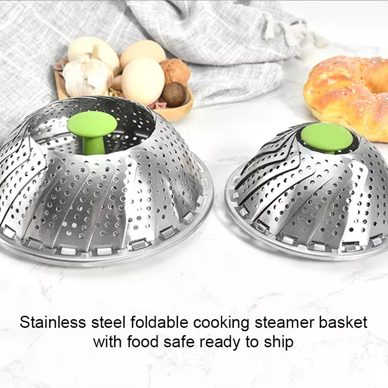 Blomsterformet Stål Foldesteamer | Skanto