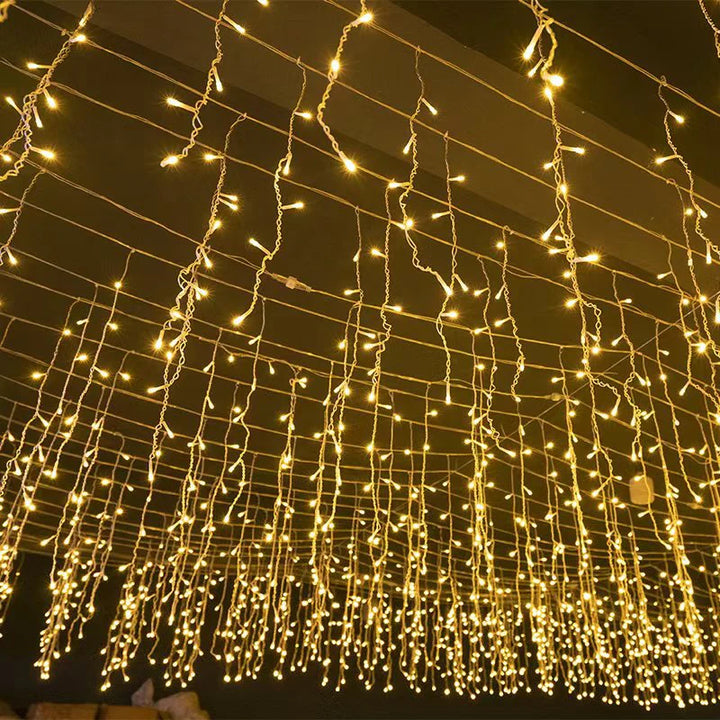 Skanto | 50m LED Istapp Gardinlys – 36V Lavspent Julelys Utendørs Vanntett