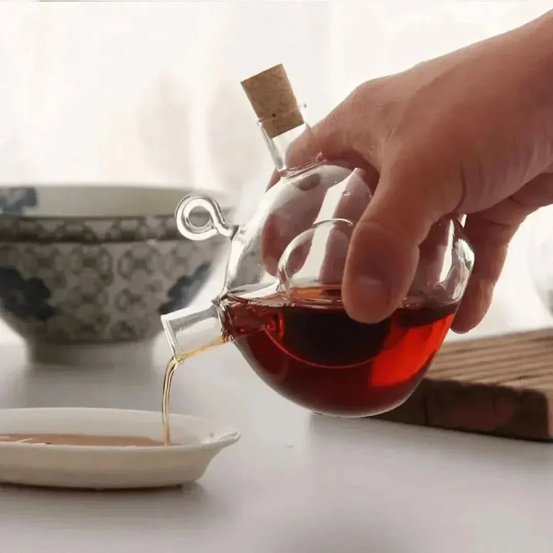 Skanto | Dobbel Glass Olje- og Vineddikdispenser Flaske