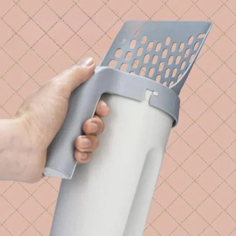 Selvrensende kattetoalett med integrert pose-dispenser Skanto