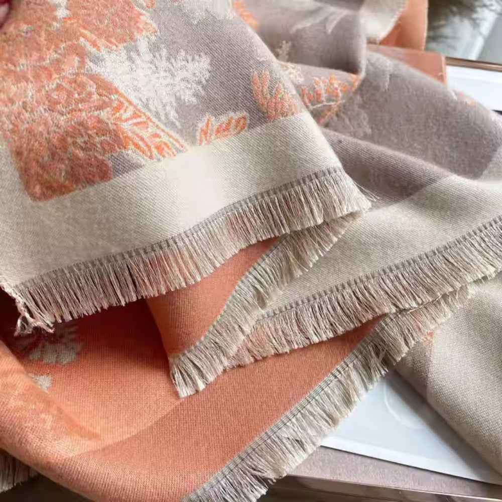 Skanto | Nuvé Floral Myk Dobbeltsidig Skjerf