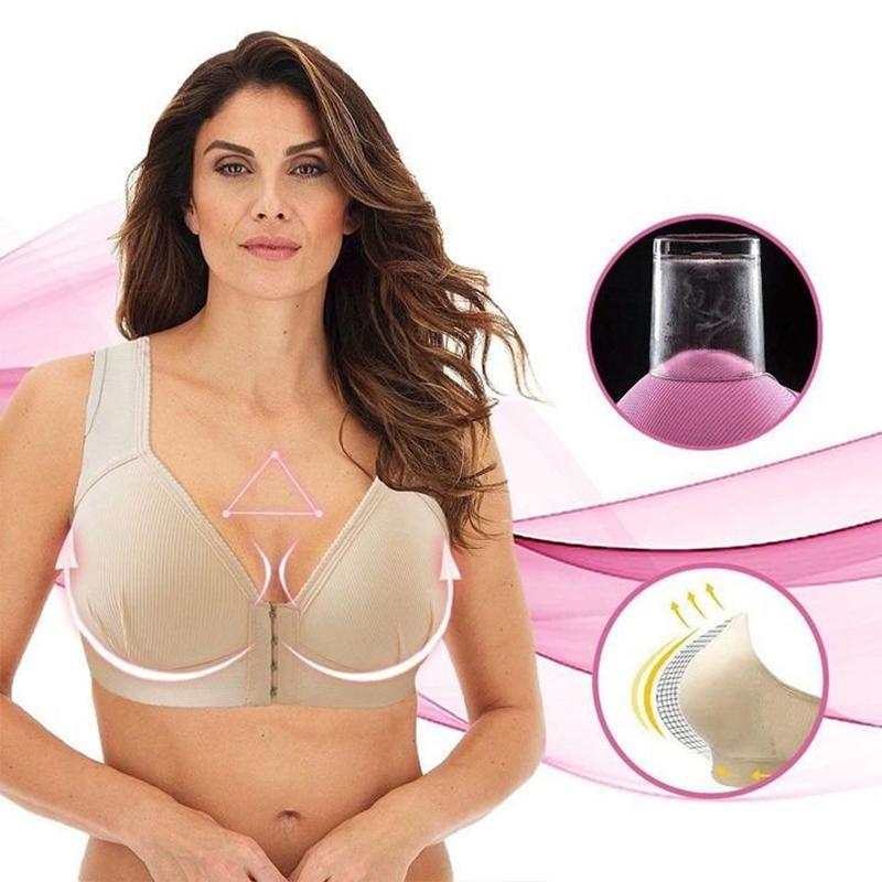 Skanto | Plus Size Front Closure Elastic Push Up Comfort Bra