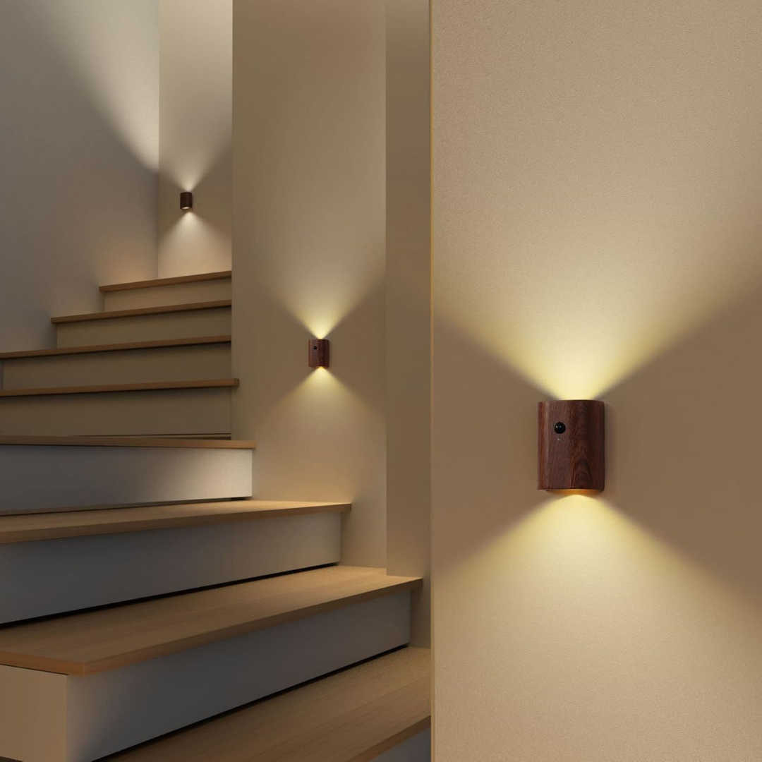 Skanto | Oppladbar LED Vegglampe med Bevegelsessensor – Varm Hvit