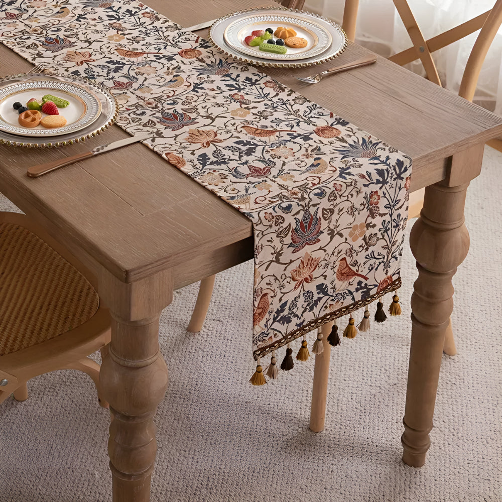 Skanto | Vintage Floral & Bird Jacquard Bordduk