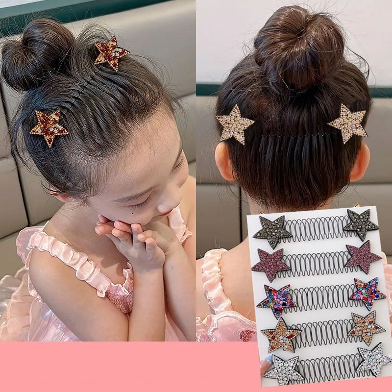 Rhinestone Star Hårkamssett (5 deler) | Skanto