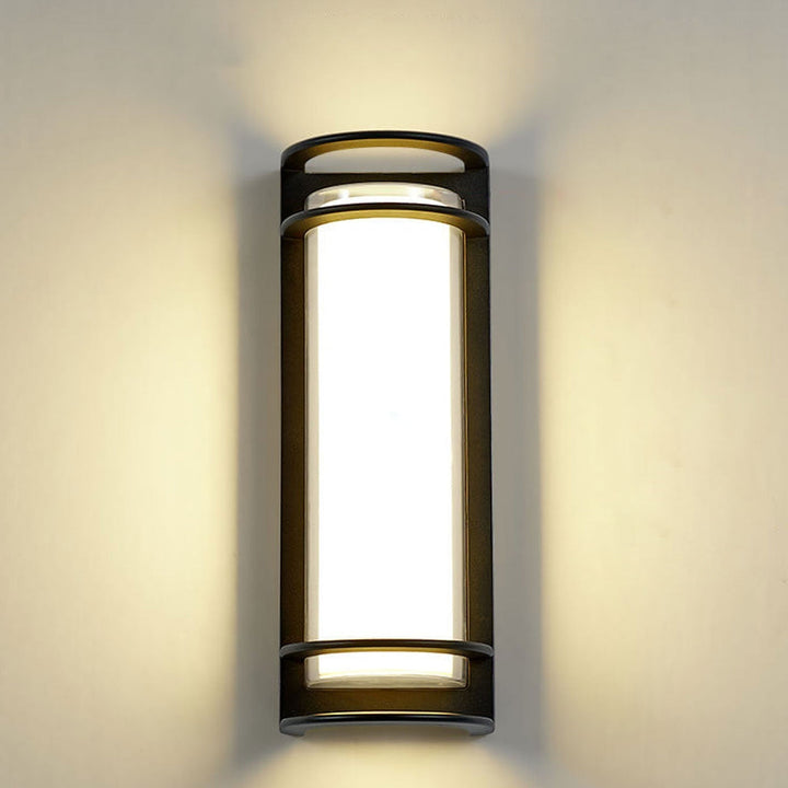 Moderne, vanntett LED-hagevegglampe for montering på mast