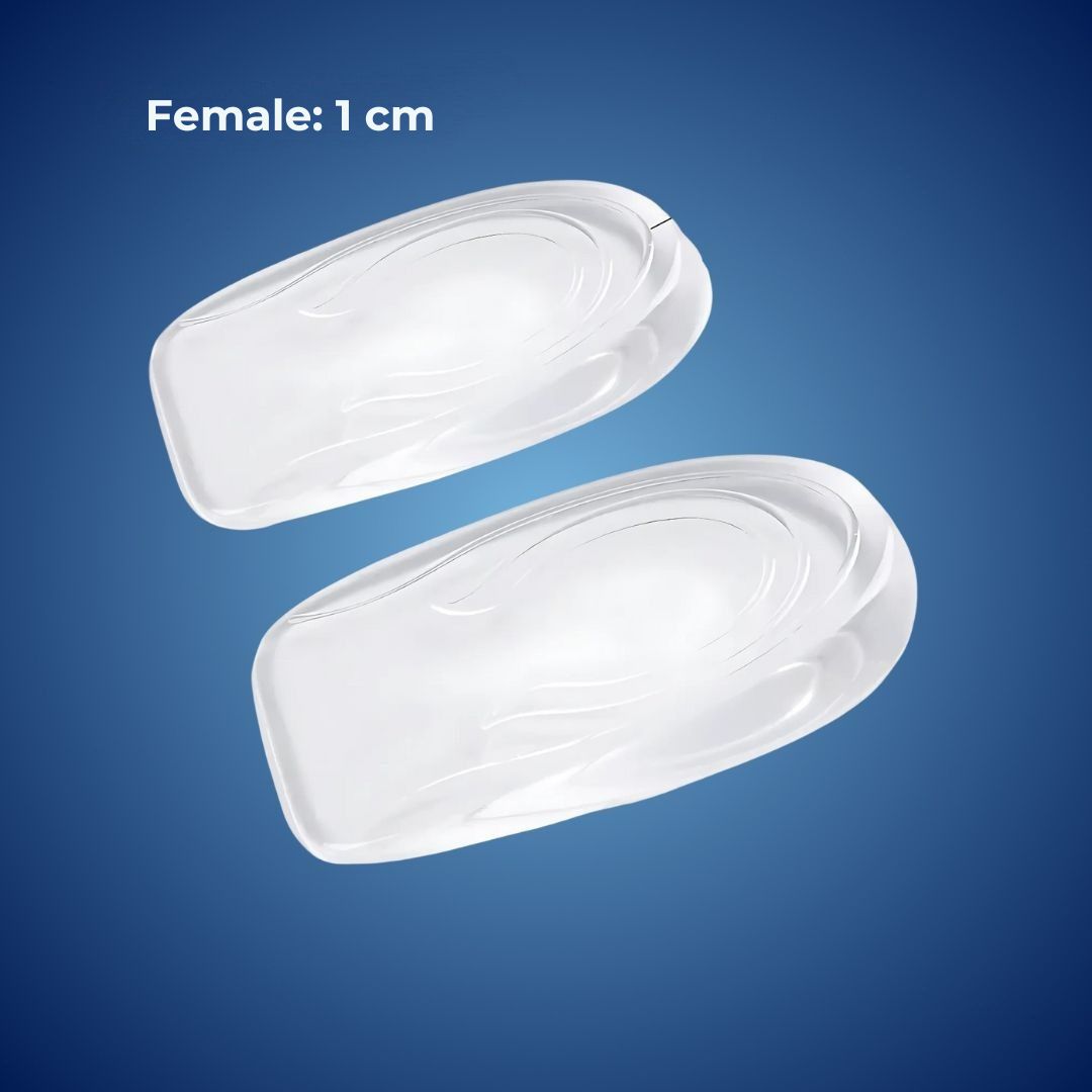LiftComfort Silikon Gel Hæløkningsinnlegg | Høydeøkning - Smertelindring for Plantar Fasciitis - Støtdemping - Bedre Holdning Skanto