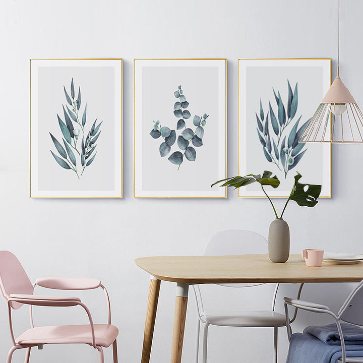 Botaniske blader veggkunst bilder - lerret veggkunst maleri | Skanto