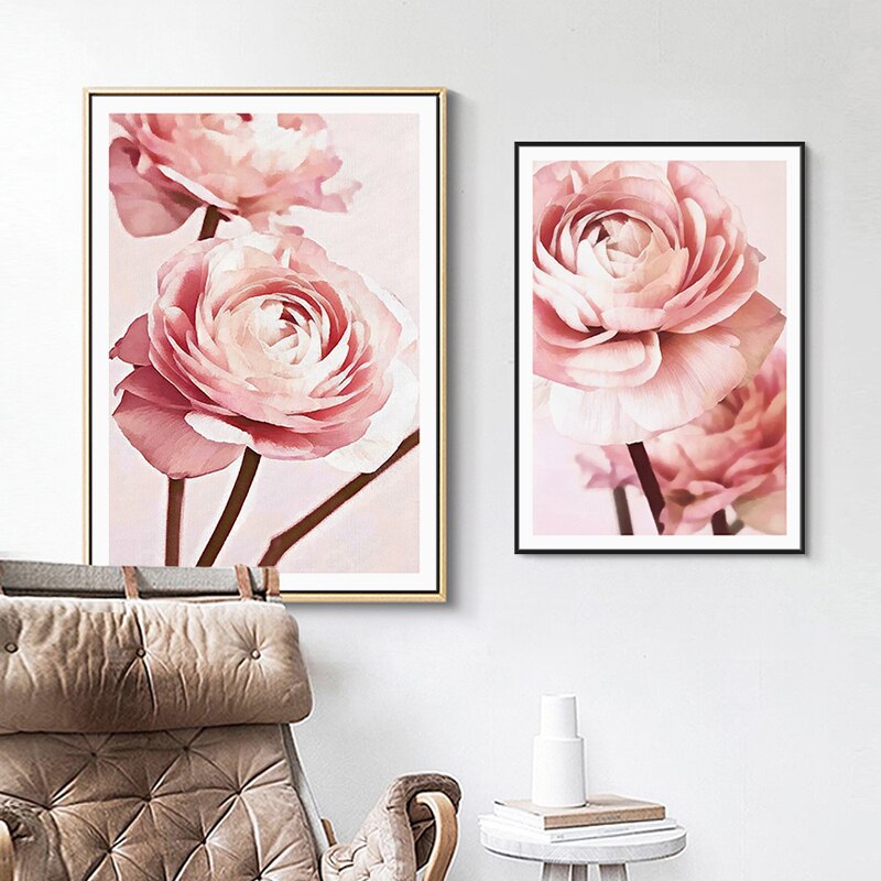 Moderne sitat om rosa peoner – lerretsbilde