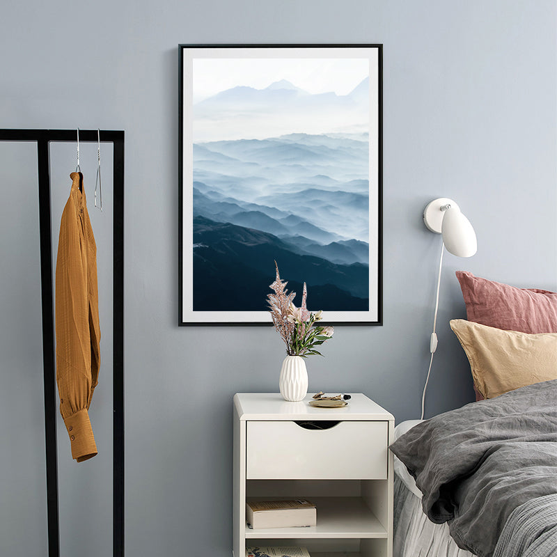 Moderne nordisk fjellandskap – lerretsbilde