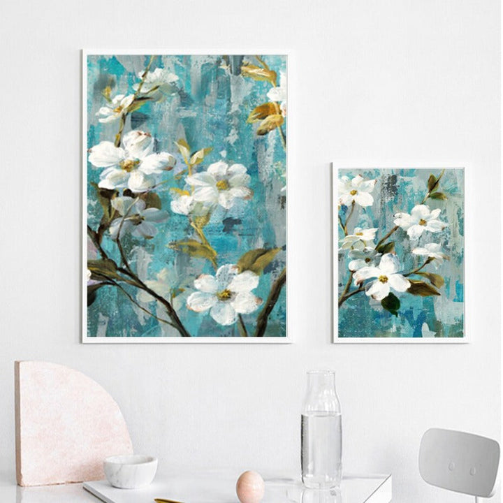 Apple White Flower Bilder - Lerret Veggkunst Maleri | Skanto