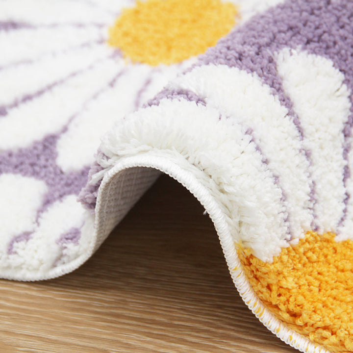 Skanto | Feblilac Sweet Daisy Badematte, Lilla Blomst Teppet Badrom