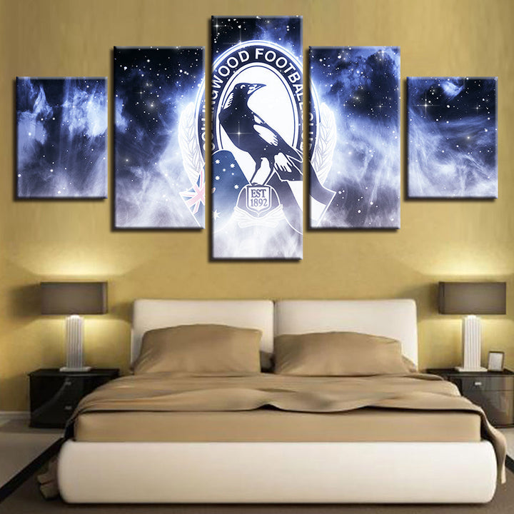 Collingwood Football Club 5 stk - lerret veggkunst maleri | Skanto