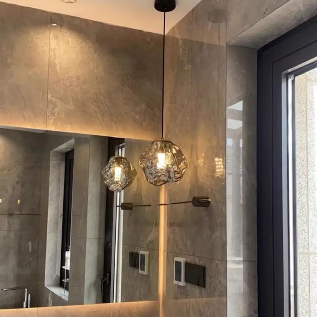 Skanto | Frostglow Glass Pendant Inspirert av Isbiter
