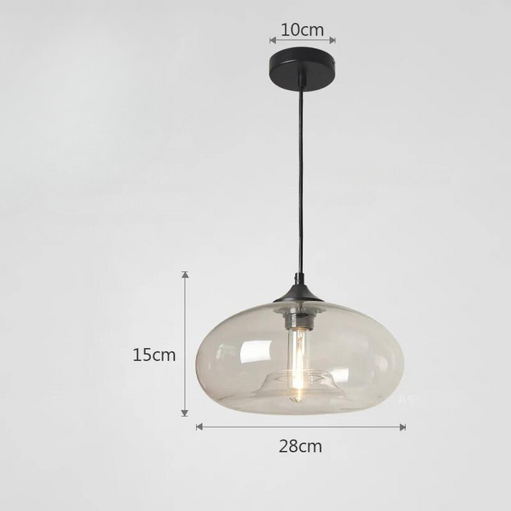 Skanto | Vintage Pendellampe av Farget Glass