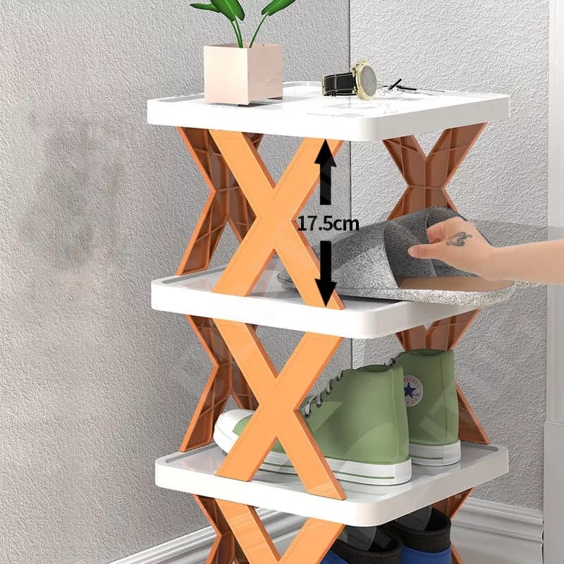 6-lags Enkel Skohylle Plast Enkel Hylle (Gratis Levering) Skanto