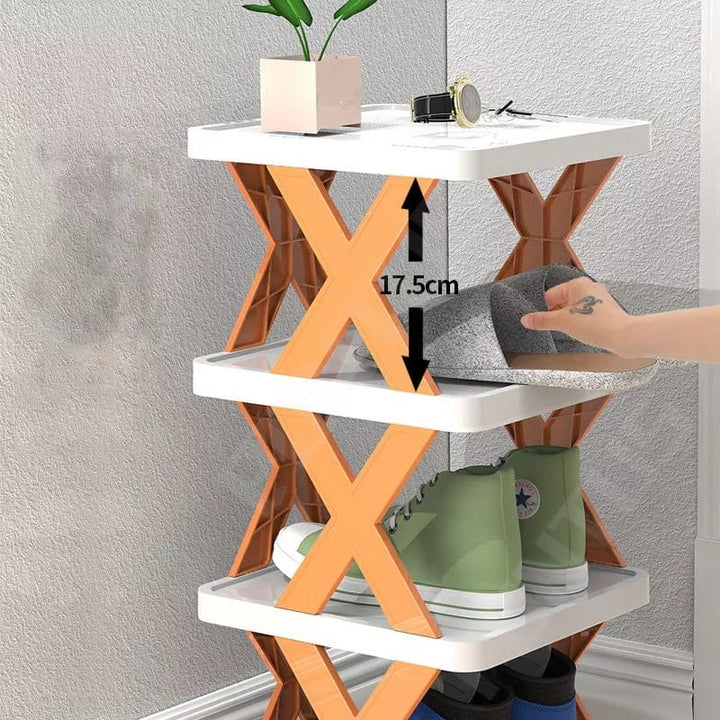 6-lags Enkel Skohylle Plast Enkel Hylle (Gratis Levering) Skanto