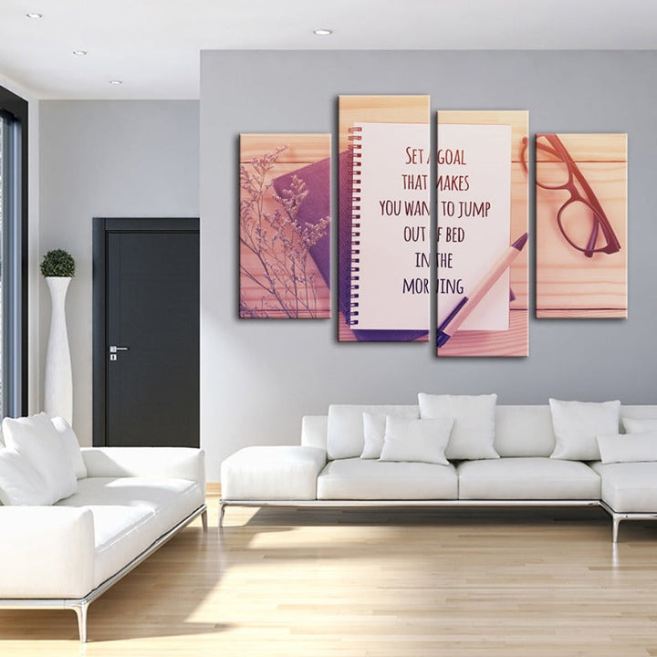 4-delt inspirerende kunstverk - lerret veggkunst maleri | Skanto