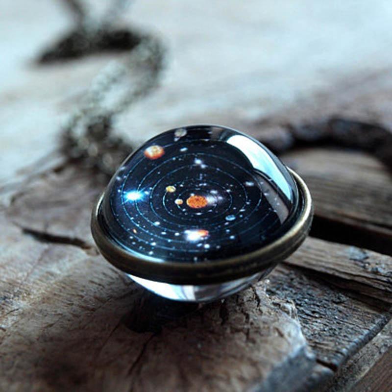 Skanto | Dobbeltsidig Glass Galaxy Halskjede