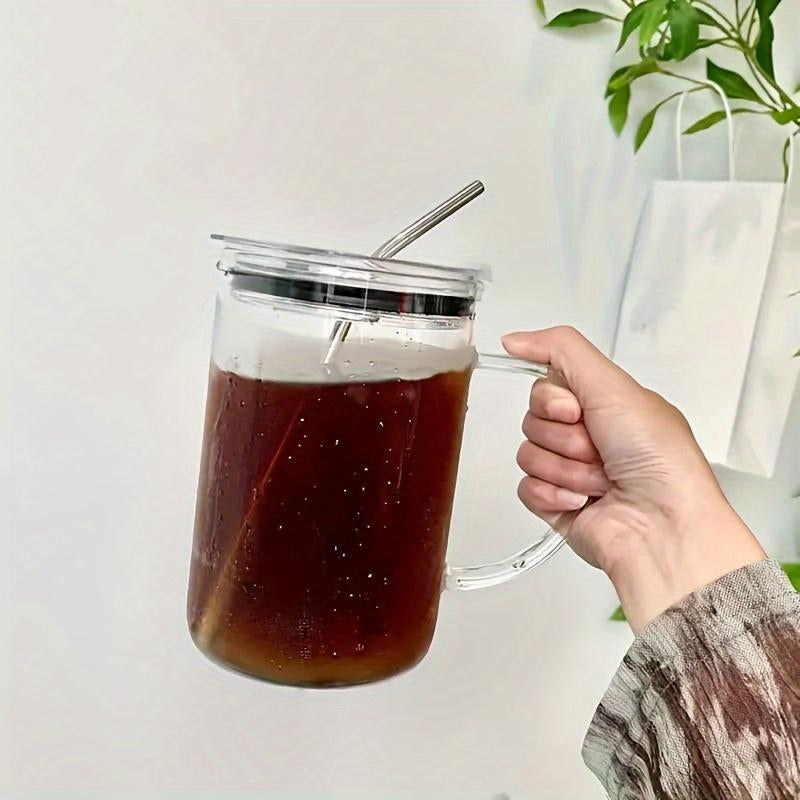 Skanto | Stor Glasskopp med Lokk & Strå