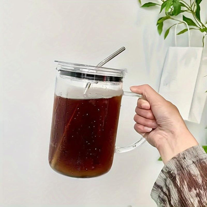 Skanto | Stor Glasskopp med Lokk & Strå